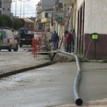 La calle Linares cortada por obras