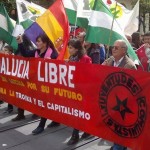 Manifestación de IU contra la subida de tasas