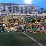 Primer encuentro como local y primera victoria del Rugby Baécula