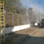 Incendio en el interior del antiguo parador